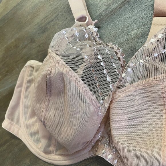 Elomi Matilda Plunge Bra Size 38I Pink Convertible Straps Underwire Lingerie - Picture 3 of 8